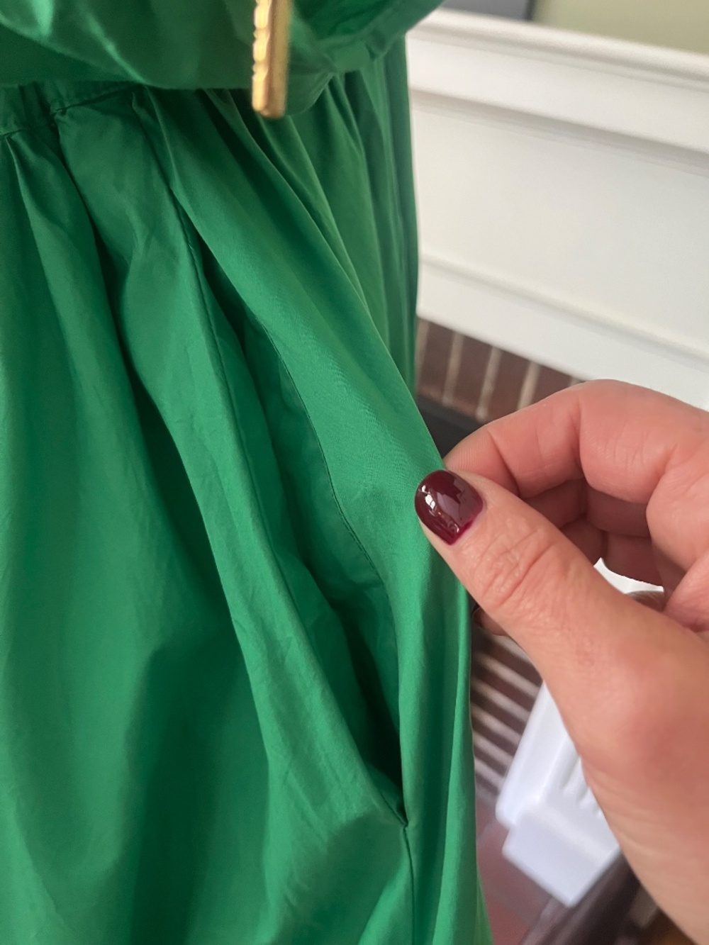J. Brooks Naomi Ruched Cut-Out Midi Dress | Kelly Green | Size XL - Picture 5 of 7